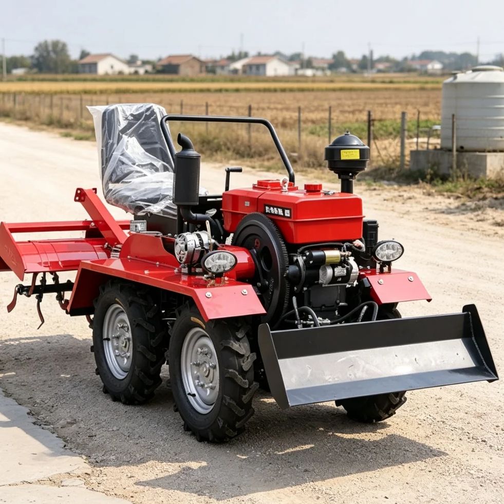 Agriculture Farming Equipments - Customized 4‑Wheel 4WD Rotary Tiller Seeder