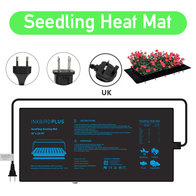 Seedling Heat Mat - 20.75X10CM EU/Mỹ/Anh/Âu Cắm Cây Con Nhiệt