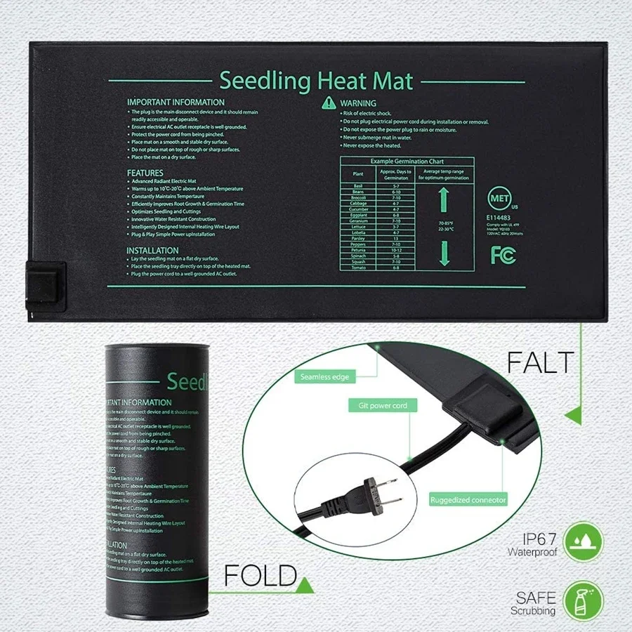 4 Sizes 220V EU Plug Seedling  - đánh giá và giá Seedling Heat Mat
