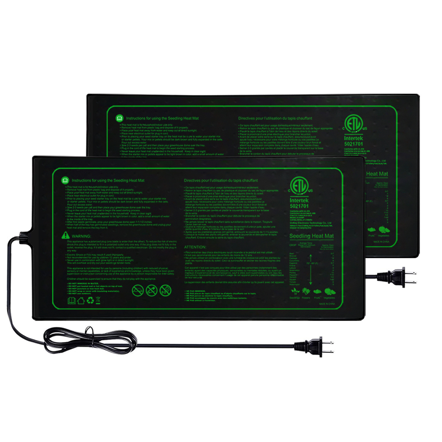 Two-pack 20x10Inch Seedling He - đánh giá và giá Seedling Heat Mat