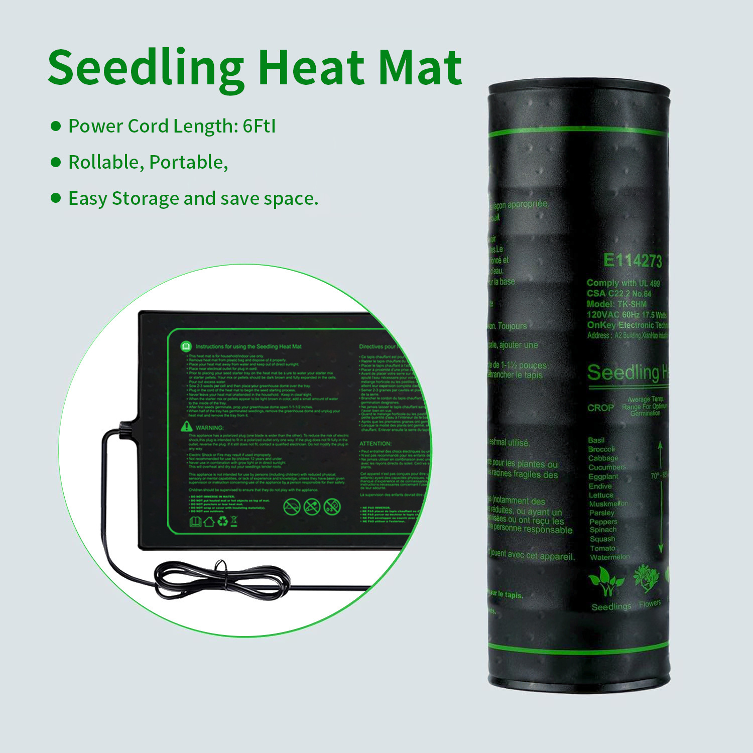 Two-pack 20x10Inch Seedling He - đánh giá và giá Seedling Heat Mat