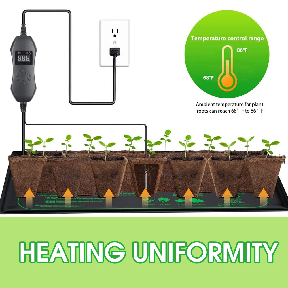 50W EU-US/UK/AU Adjustable The - đánh giá và giá Seedling Heat Mat